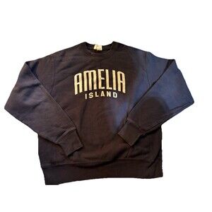 Amelia Island, Florida   Heavy Blend Champion Sweatshirt Sz Medium Navy Blue